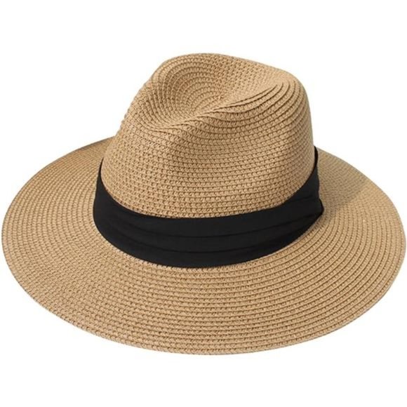 FEDORA Beach Sun Hat UPF50+ Brown/Black